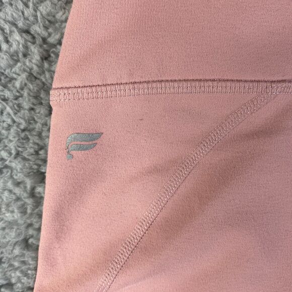 Fabletics Womens Leggings PowerBand Size M Pocket Pink  High Waist Pre-Owned - Picture 6 of 13